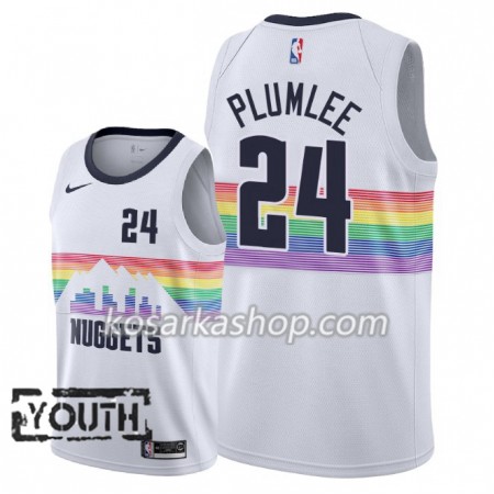 Dres Denver Nuggets Mason Plumlee 24 Nike 2018-19 City Edition Bijela Swingman - Dječji